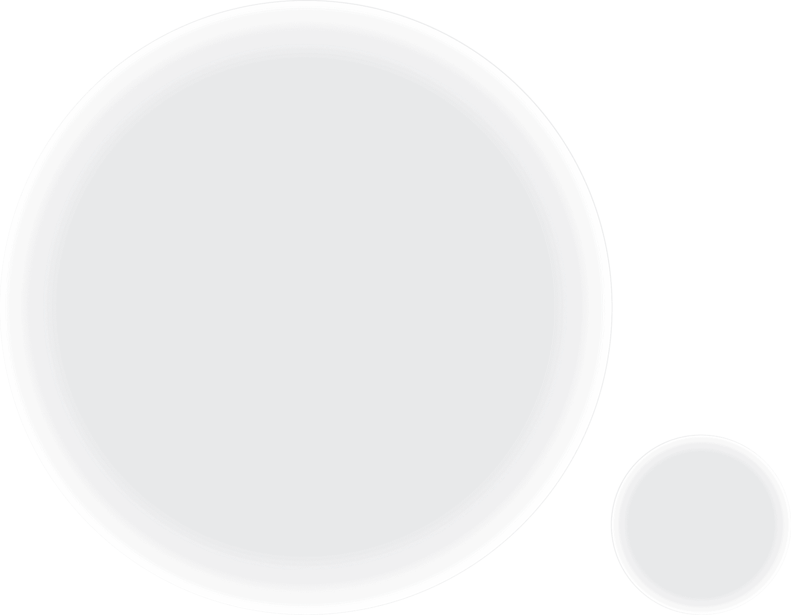 Two softly glowing, overlapping circles of different sizes=